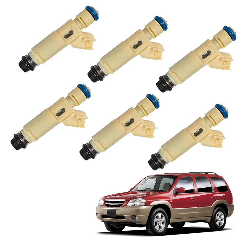 6Pcs Car Fuel Injector Nozzle 195500-3521 822-11157 For Ford Escape Taurus Mazda Tribute Mercury Sable 3.0L V6