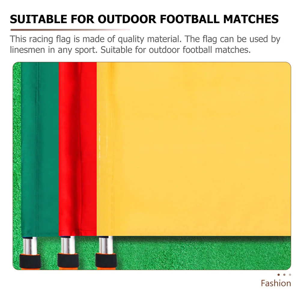 

4Pcs Soccer Referee Flags Colored Signal Flags Stainless Steel Rods Comfortable Grip Referee Flag Match Signal Flag