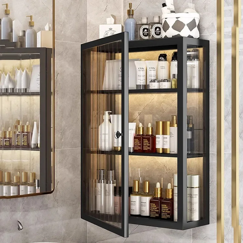 

Bookcase Wine Bathroom Cabinet Skincare Closet Partitions File Plastic Bathroom Shelves Storage Wall Gabinete Home Furniture