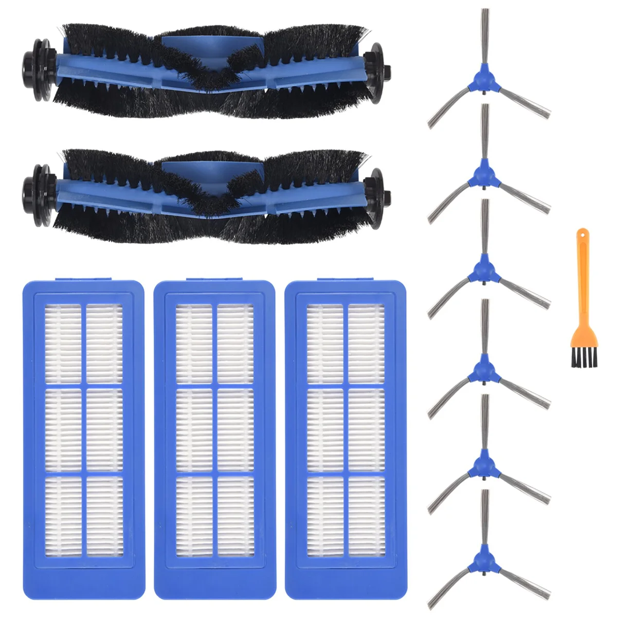 Conjunto de peças de reposição do filtro escova, apto para RoboVac 11S MAX, RoboVac 30C MAX, RoboVac G10, RoboVac G30, Edge, 13pcs