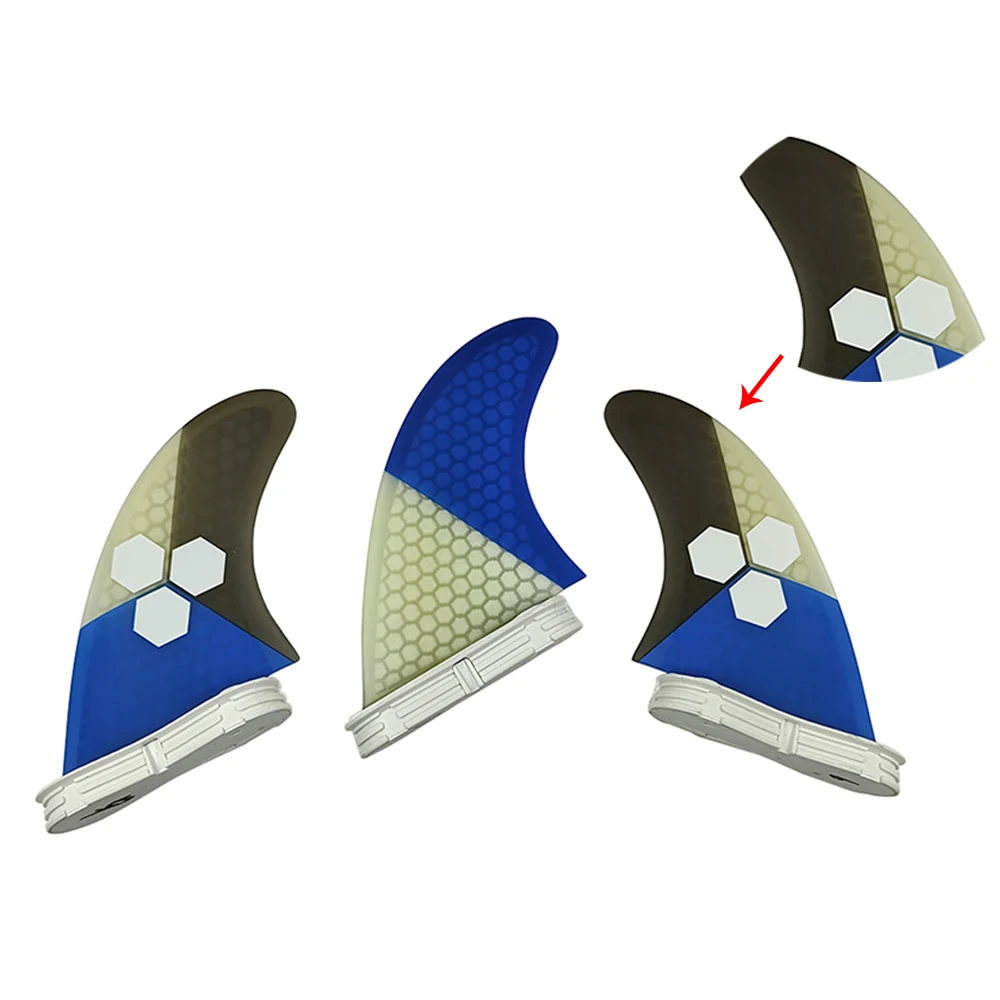 UPSURF FCS 2 Fins G7 Double Tabs Surfboard Fin 3pcs/set Thuster Paddleboard Fin St Honeycomb Fiberglass Durable Thir Fins