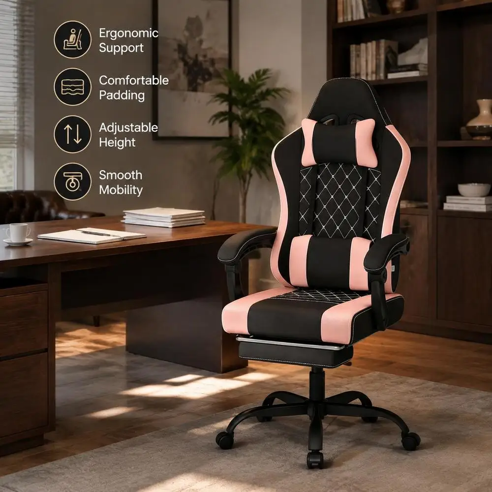 Chaise de jeu à massage doux, chaise de bureau ergonomique, chaise de bureau pivotante (chaise de bureau uniquement)