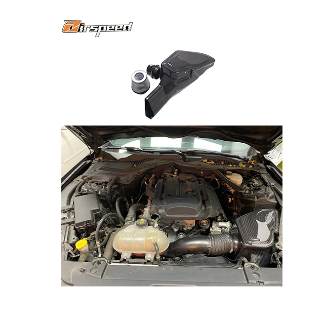 

Airspeed Neat and Clear Surface Texture Dry Carbon Fiber Cold Air Intake System for Ford Mustang 2.3T