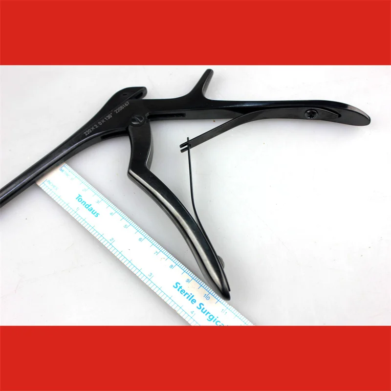 Black 22cm ultra-thin laminar rongeur gun-type bone scissor core forceps spinal neurosurgery orthopedic instrument medical