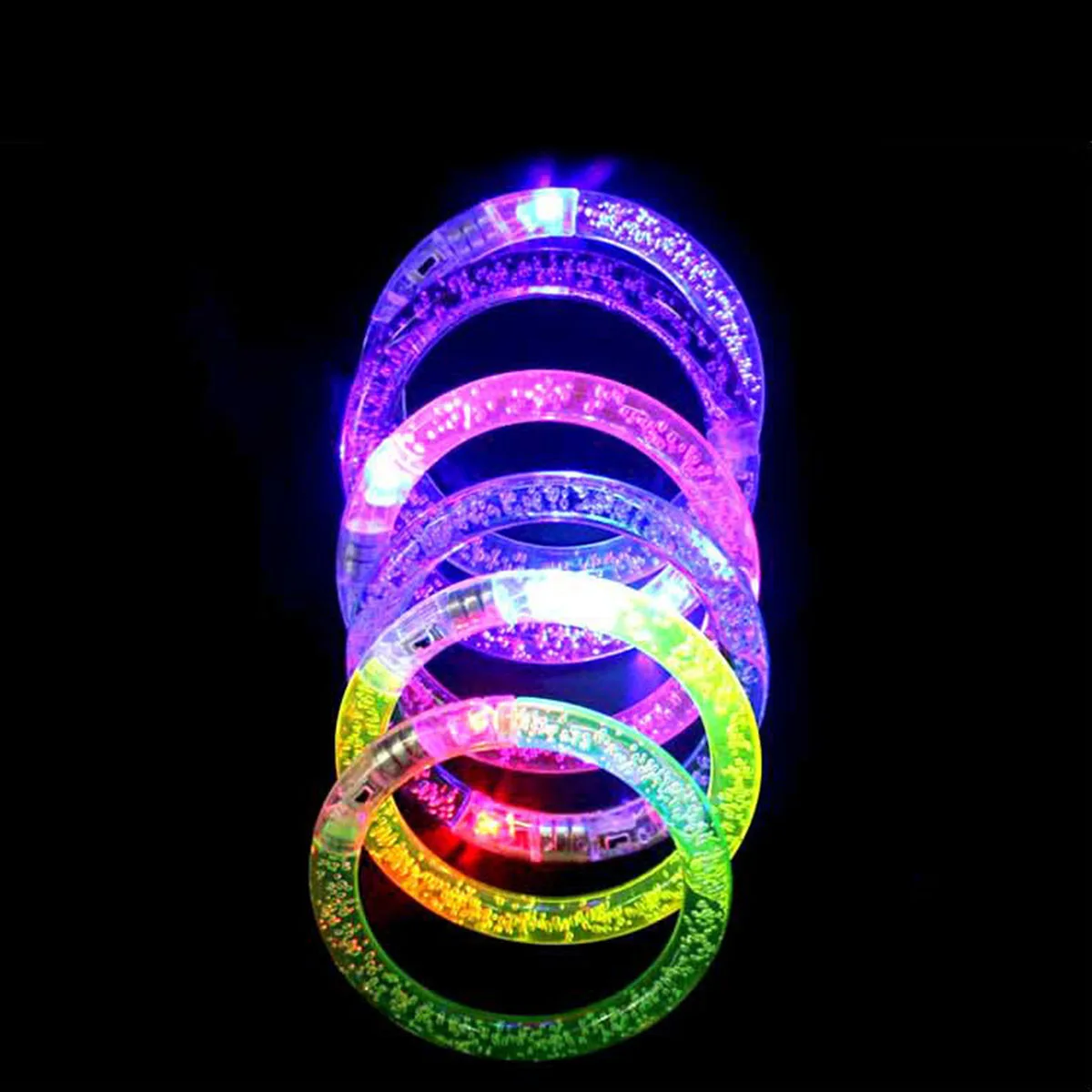 6pcs LED Stick Bracelets Flashing Bracelet Luminous For Children Adult Wedding Birthday Glow In The Dark Party Supplies view 5