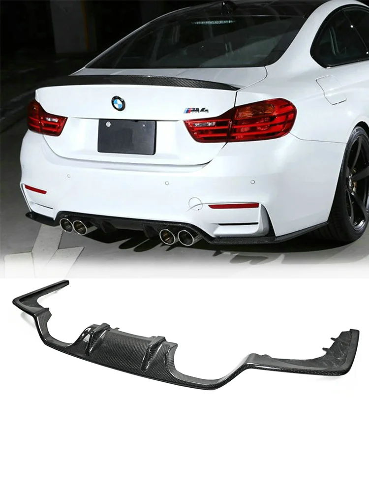 

Car Accessories For BMW F82 F83 M4 3D Style Carbon Fiber Rear Diffuser Glossy Finish Bumper Splitter Lip Racing Extension Kit