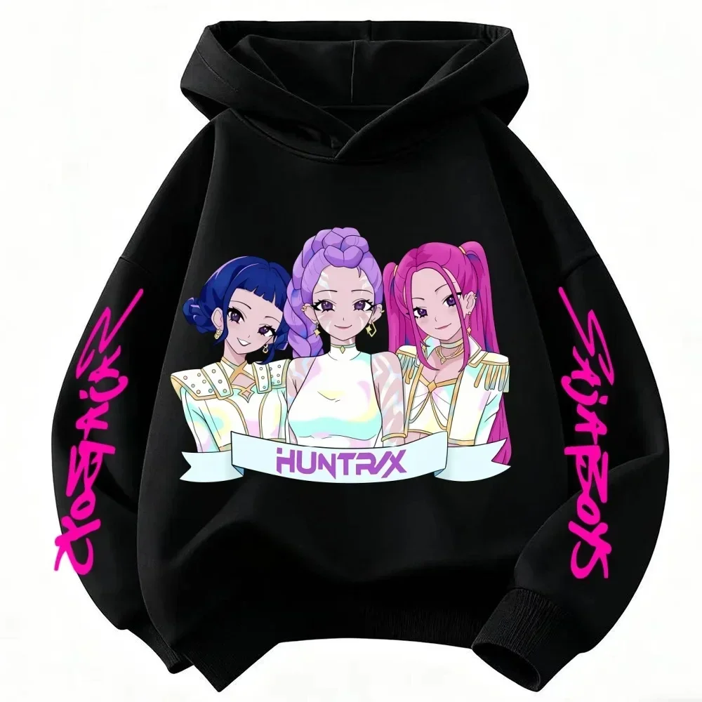 Neues, himmelblaues Sweatshirt für Mädchen, Hunter Rumi Derpy Cartoon-Hoodie für Jungen und Mädchen, warm, dick, modisches, lässiges Oberteil mit Aufdruck. – Detail 5