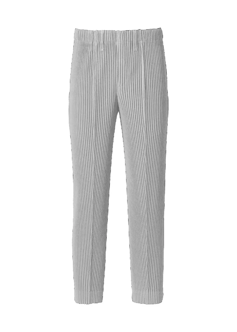 ISSEY 2026 New Arrival Japanese-Style Premium Textured Relaxed Fit Miyake-Style Pleated Casual Trousers Straight Leg Pants