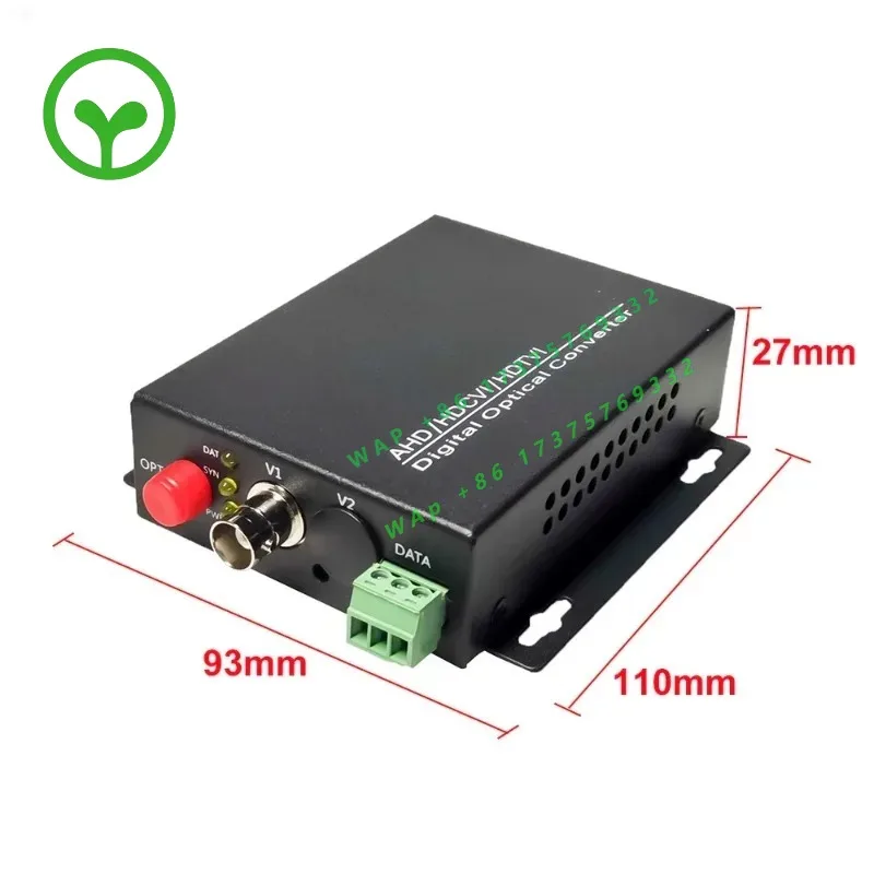 1Ch 1080P TVI CVI/AHD Converter Fiber Optic to BNC Digital Video Converter RS485 fiber optical transmitter and receiver