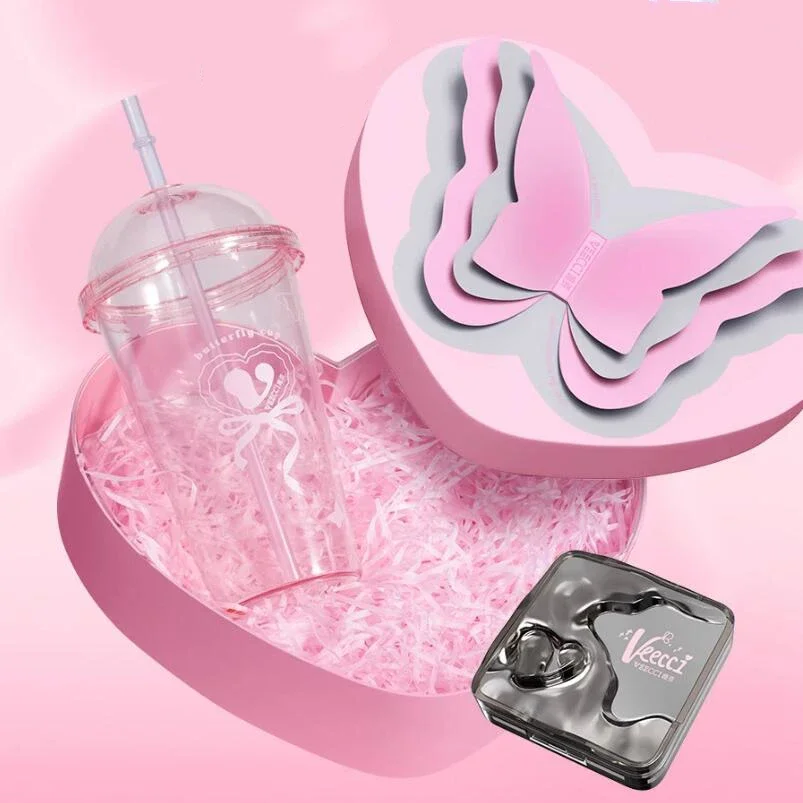 Set per trucco VEECCI Smalto per labbra Contorno e evidenziatore Bronzer in polvere Trucco Vitamina Confezione regalo Kit da 9 pezzi