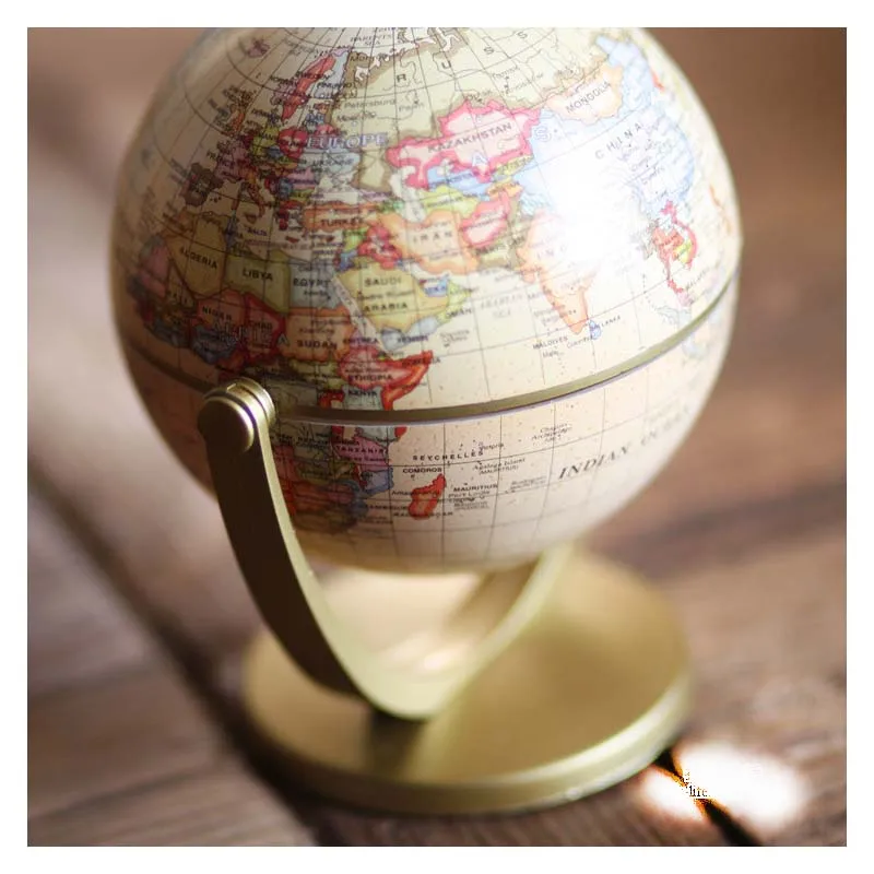 European And American English Editions Vintage Globe Ornaments Creative Globe Desktop Decorations Teacher Display Supplies