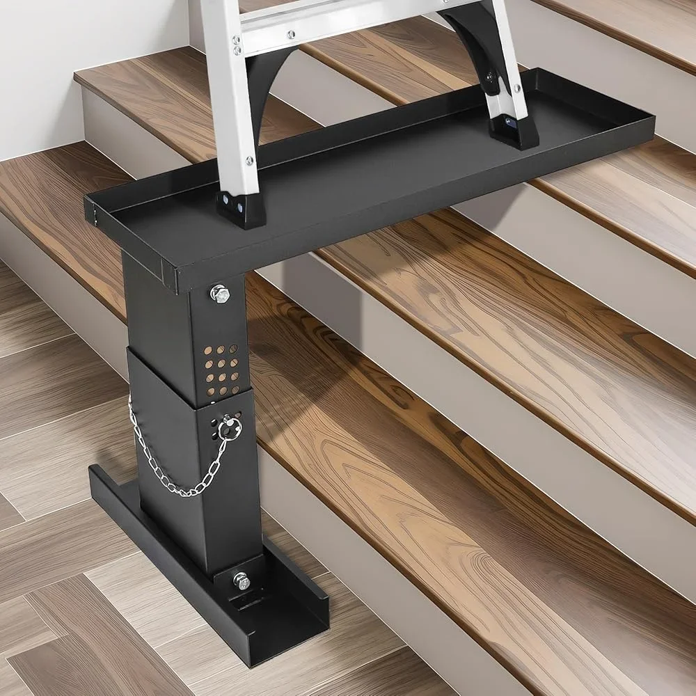 Extension d'échelle Pro stabilisateur niveleur de hauteur réglable Base d'échelle en acier Durable Extension de stabilisateur télescopique droit