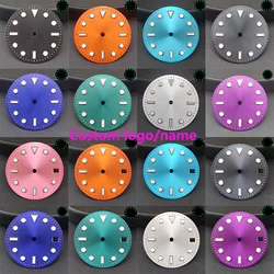 28,5mm N H35 Dial N H35 nh36 esfera de reloj piezas de inserción de cara para reloj N H35 NH36 reloj de movimiento accesorios luminosos verdes