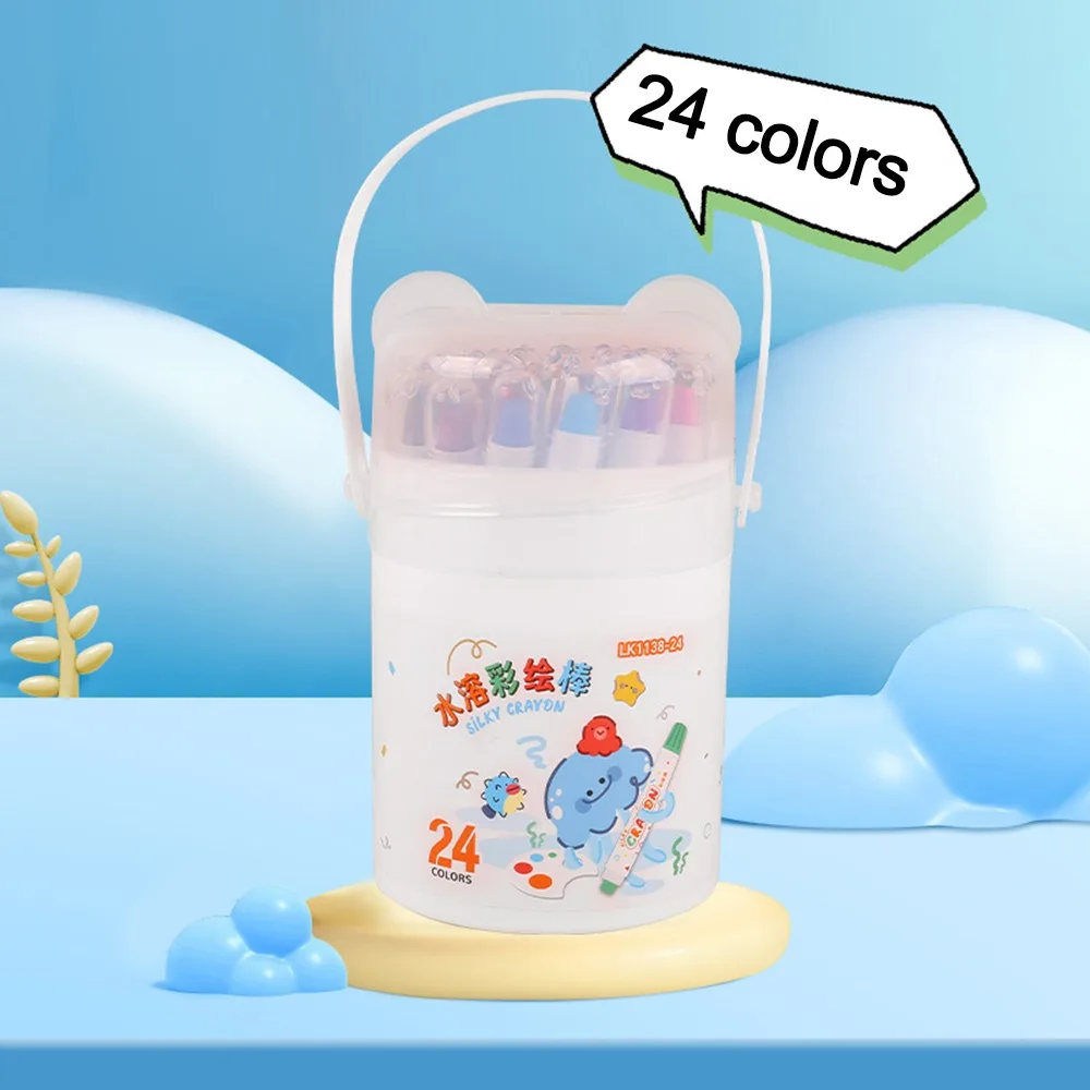 

12/18/24/36/48 шт. водорастворимый цветной карандаш с вращающейся головкой ручки, моющиеся детские карандаши для рисования граффити, масляная пастель