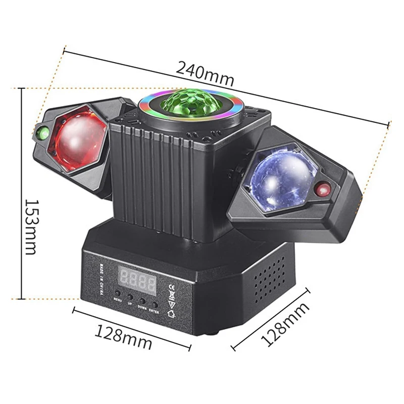 

Светодиодный луч 50 Вт с подвижной головкой, красный, зеленый, лазерный диско-свет с волшебным шаром, вращающийся пульт дистанционного управления, подходит для DJ Party Birthda