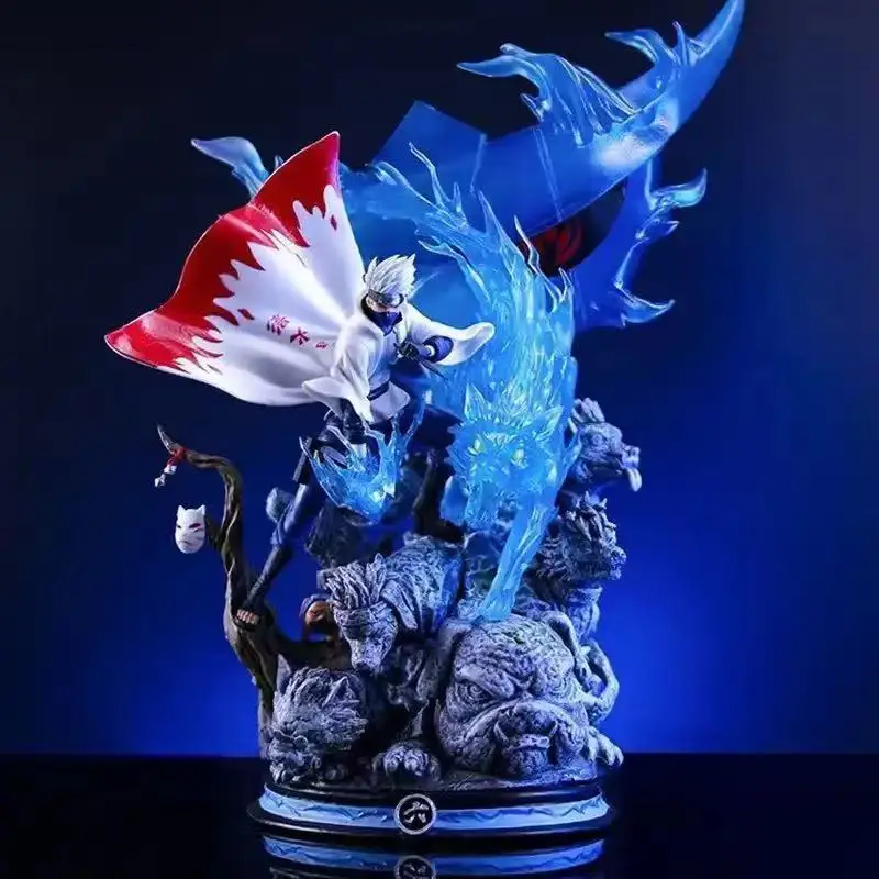 26Cm Naruto Anime Figuur Hatake Kakashi Standbeeld Beeldje Model Pop Ornament Collectie Kamer Decora Bureau Speelgoed Cadeau