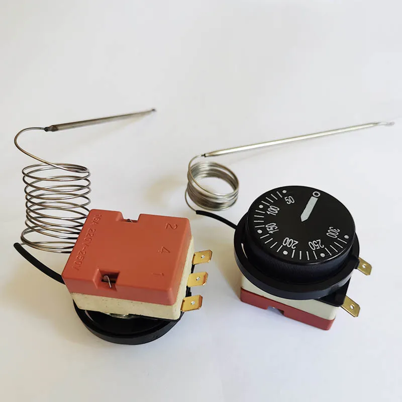 Ceramic Base Rotary Knob Oven Thermostat 50-300 Degrees Celsius Water Heater Temperature Switch 220V AC 16A
