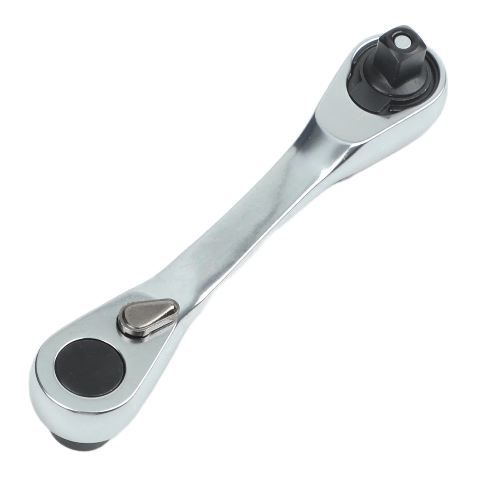 Double Ended Ratchet Wrench 72 Teeth with 1/4 inch Socket and Hex Screwdriver for Automotive and Industrial Applications