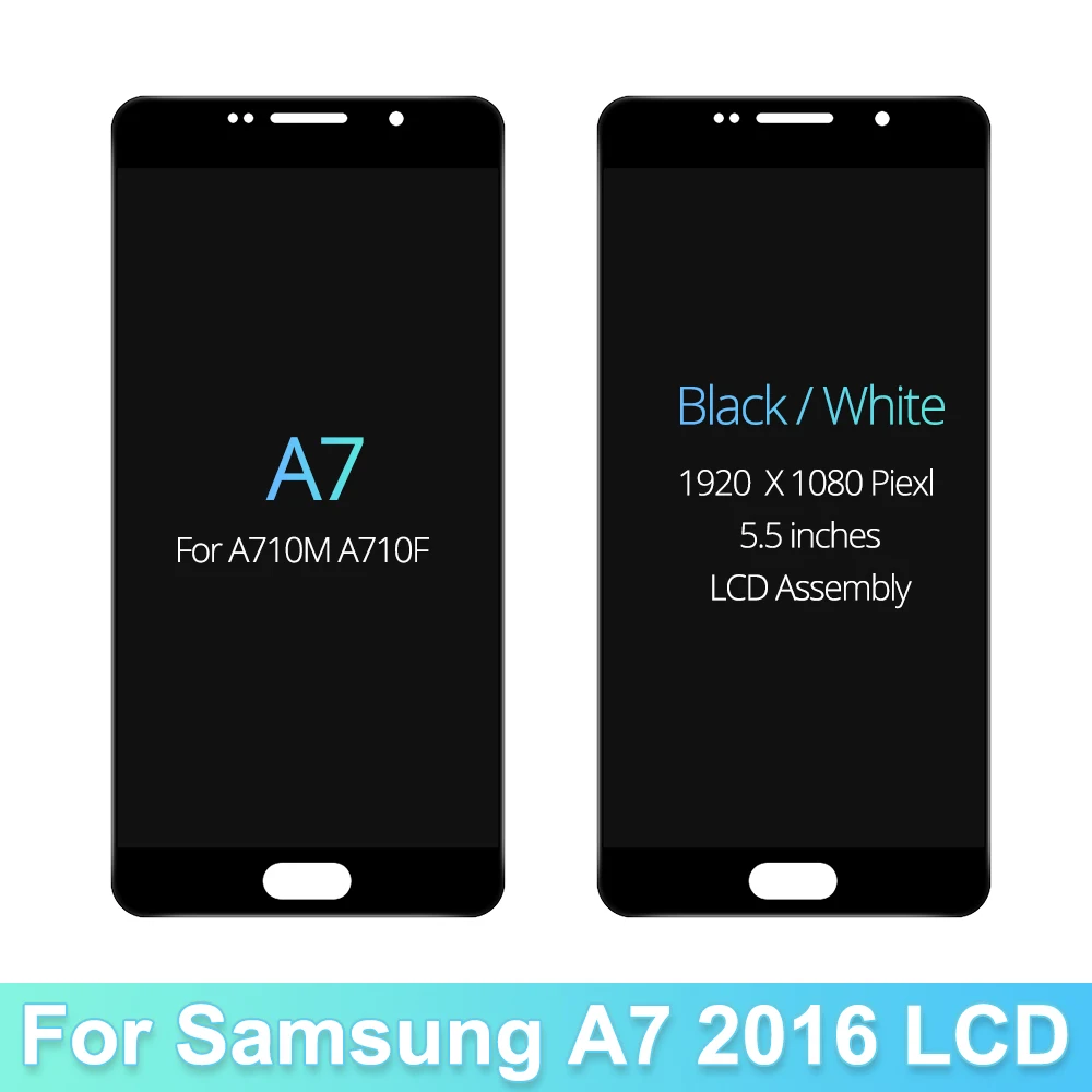 100% Tested TFT For SAMSUNG GALAXY A7 2016 A710 LCD Display Touch Screen Digitizer Assembly Replacement