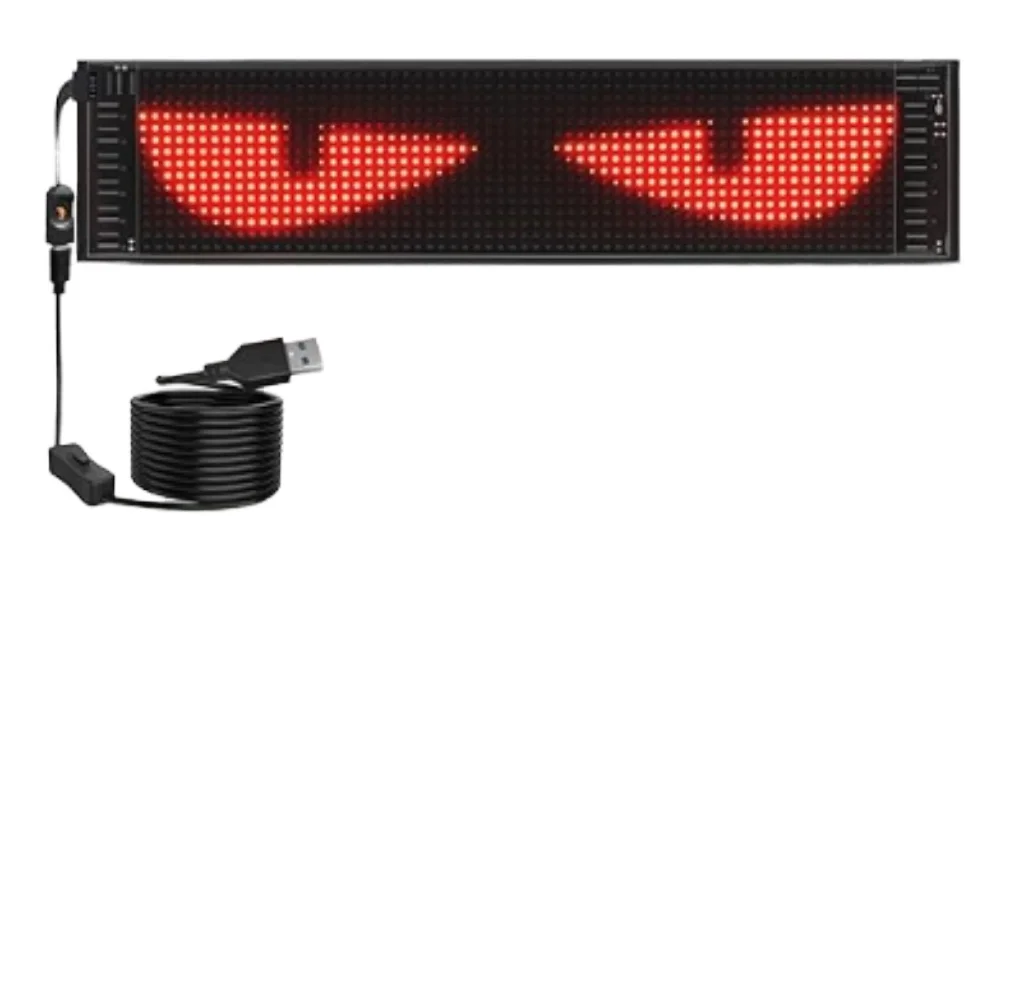 USB Led Flexible Display Signage Panel Rolling Advertising RGB Panel Led Pixel Custom Words Screen For Car Message