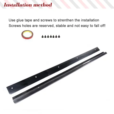 Sidokjolar i kolfiber, förkläde, förlängning av läppar underifrån för Mercedes-Benz C-klass W204 C63 AMG Sedan Coupé 2012 2013 2014 6 best sales w204 sidokjol - №3