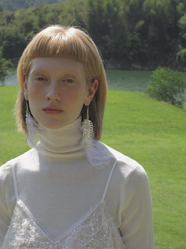 

Уютная вязаная кофта Cariedo с высоким воротником из мягкой шерстяной смеси, с длинными рукавами, повседневная, универсальная, осенне-зимняя новинка