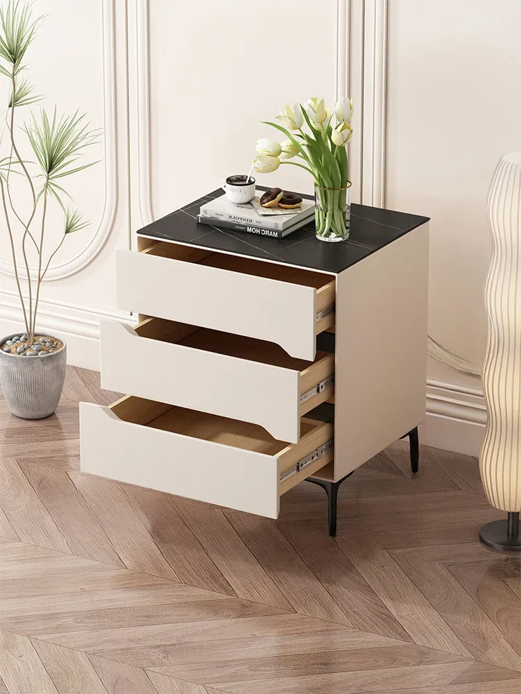 

Minimalist Modern Wood Italian Bedside Table Luxury Cabinet Storage Living Room Nightstands Furniture
