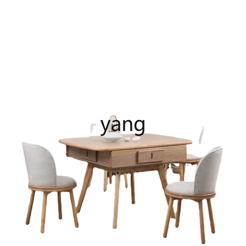 Yjq Bass Mahjong Machine Automatic Dining Table Solid Wood Mahjong Table Household Chess Table