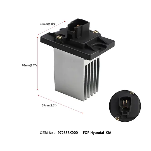 Imagen 2 del producto Resistencia del Motor del ventilador HVAC, interruptor de Control para Hyundai Kia 972353K000 97235-3K000, 2006-2013, nuevo