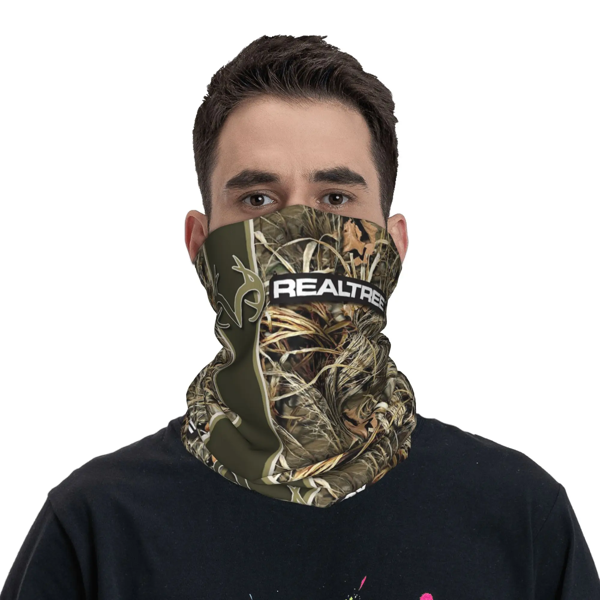 

realtree Tree And Leaf Designs Bandana Neck Cover Printed Magic Scarf Cycling Scarf Hiking Fishing Unisex Adult Washable