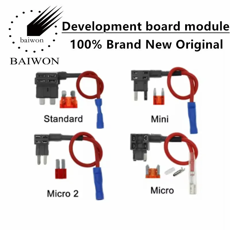 12V MINI SMALL MEDIUM Size Car Fuse Holder Add-a-circuit TAP Adapter with 10A Micro Mini Standard ATM Blade Fuse