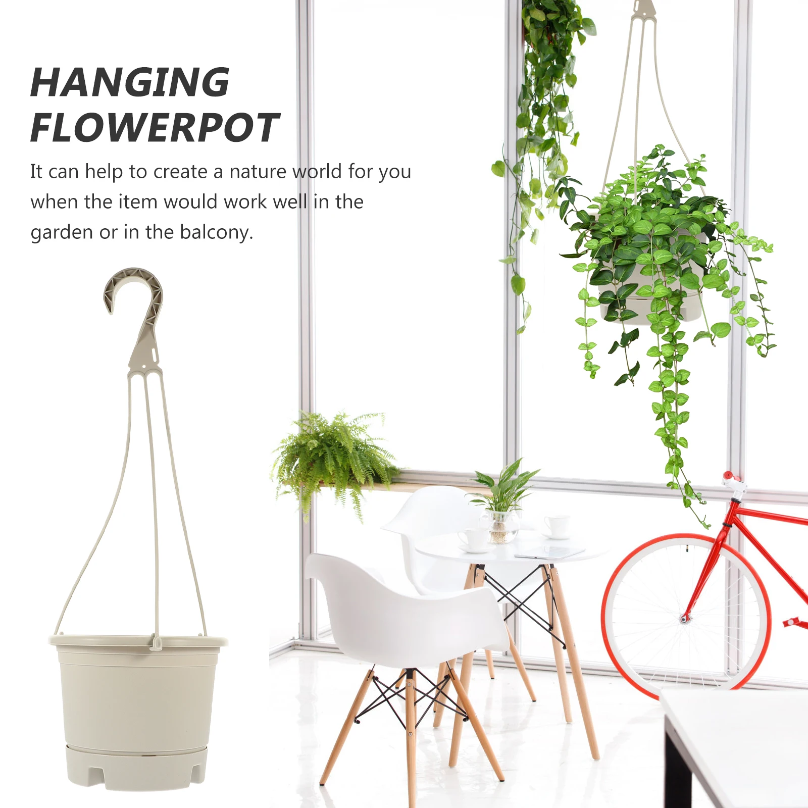 

5pcs Flower Pots Chlorophytum Plastic Planter For Indoor Outdoor Plants Decor Balcony Garden Wall Mount Space Saving Durable