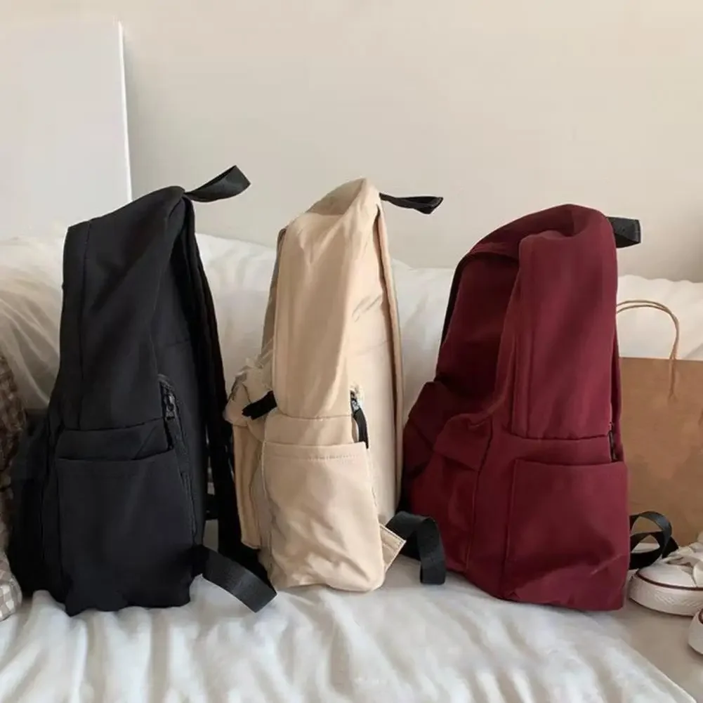 Mochila de viaje impermeable para mujer, morral con doble correa, bolsillos para botella de agua, mochila escolar para estudiantes