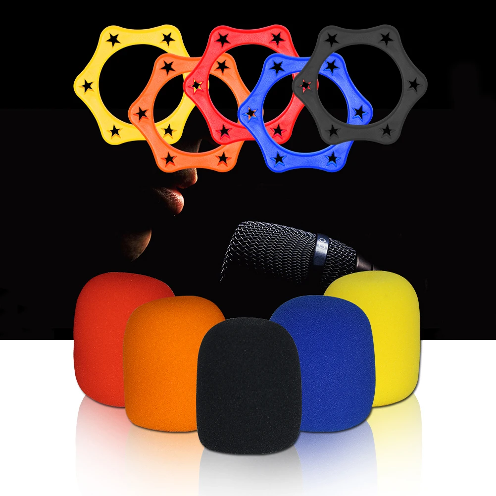 

5 Pcs Anti-slip Ring Accessories Microphone Rings Wireless Rubber Handheld Wired
