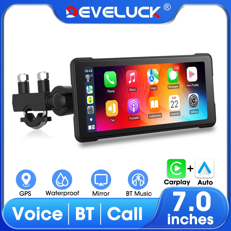 

Develuck Мотоцикл GPS Беспроводной Carplay Android Авто Навигация Цифровые Мотоциклы Приборная панель с TPMS DVR BT Мото Аксессуары