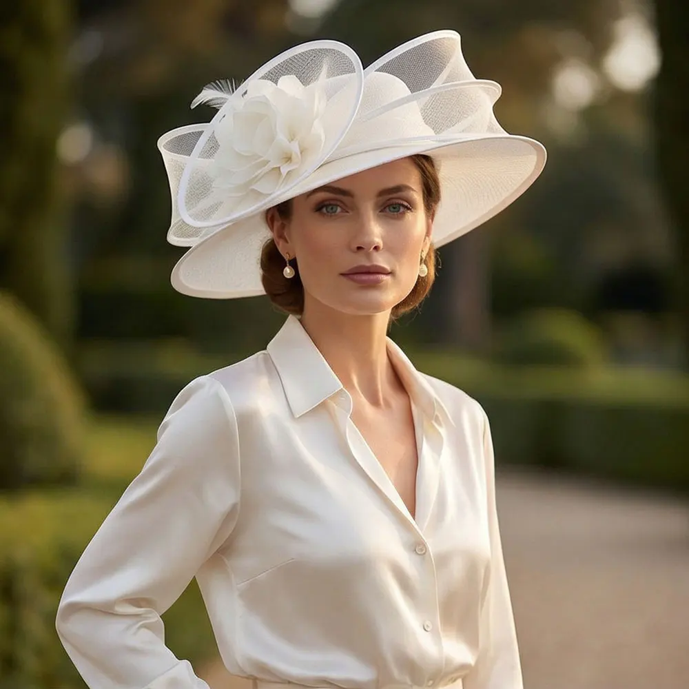 

Exaggerated Mesh Veils Fascinator Hat Royal Ascot Hair Accessories Ladies Banquet Wedding Party Pillbox Fascinator Hat Headband