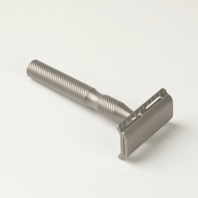 2026 Beard Shaver YAQI Ghost Titanium Safety Razor 1.10mm Lightweight for Men's Shaving Comfortable Grip And Balanced Feel