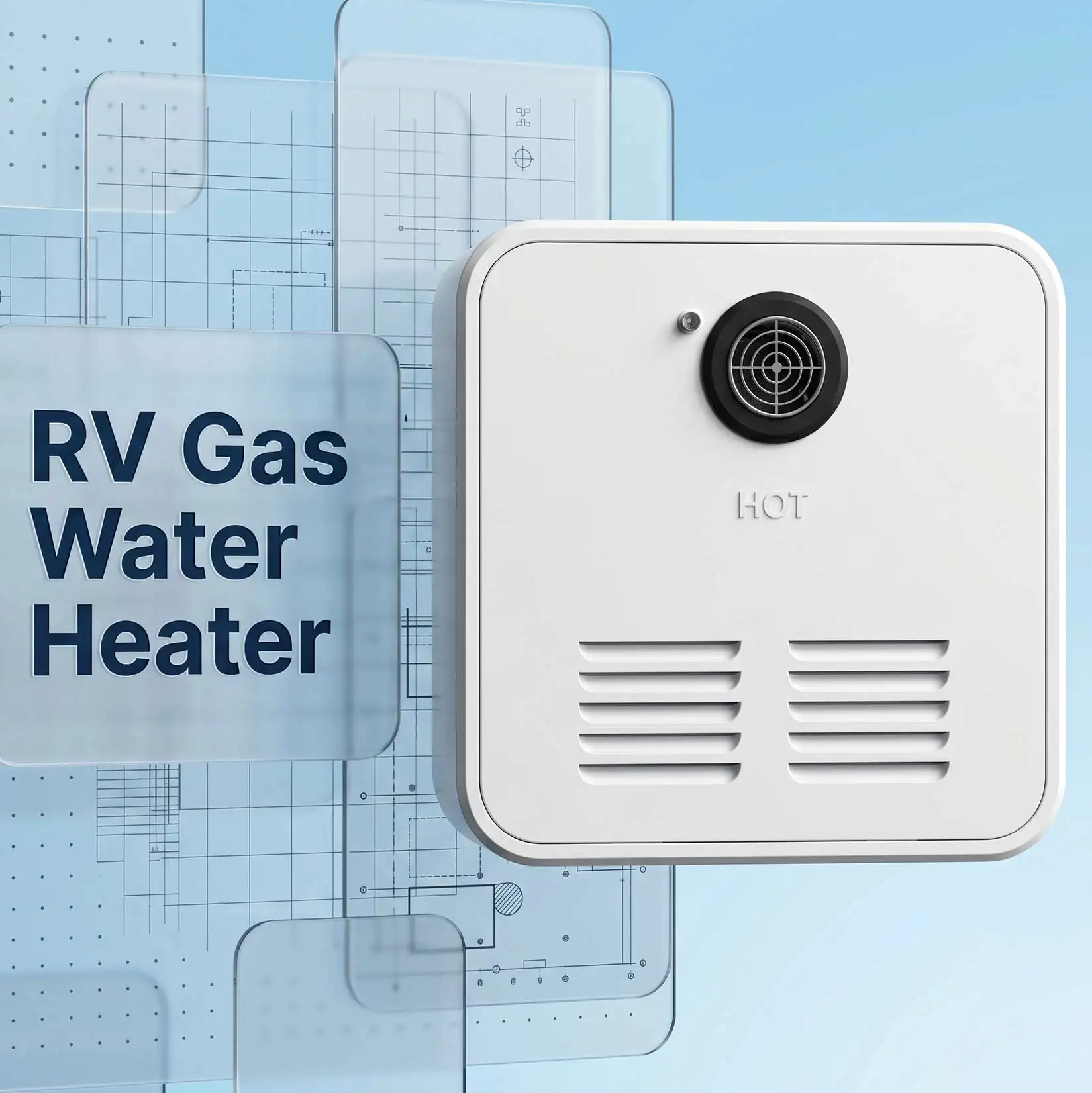 CE Approved Stainless Steel On-Demand RV Gas Water Heater With Instant Propane Heater Digital Display 12V For RV Outdoor/Car Use