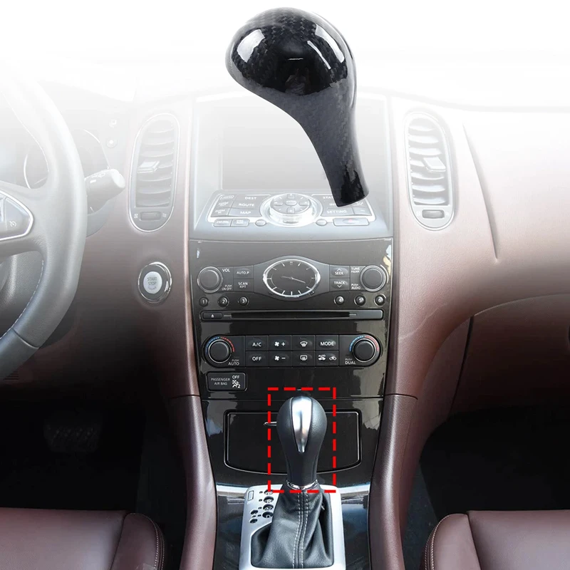 

Для серии Infiniti QX/EX/FX/G 2013-2017 годов/Nissan Patrol, ручка переключения передач из настоящего углеродного волокна, передняя крышка, аксессуары для модификации автомобиля