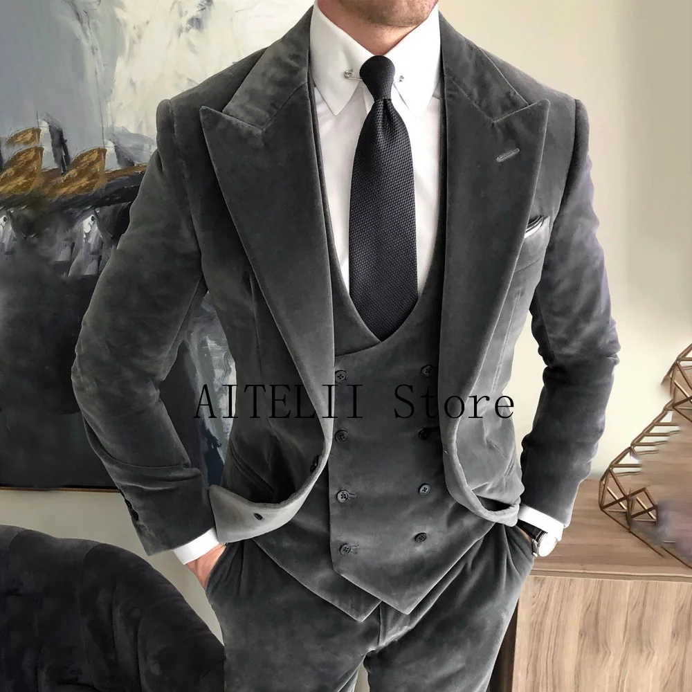 

Мужские костюмы, комплект для мужчин, мужской бархатный костюм, элегантный мужской костюм, комплект из трех предметов, мужская роскошная одежда, блейзеры 09, формальные детали