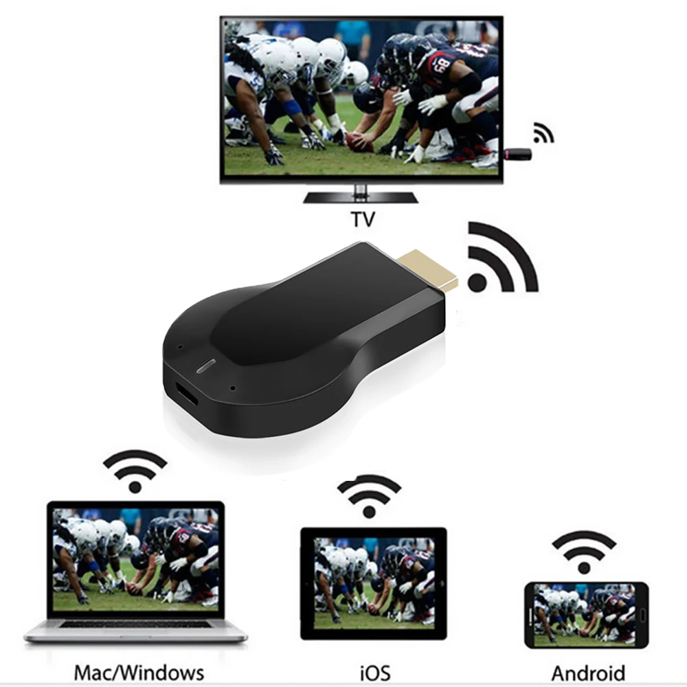 M2 Plus Wireless WiFi  Adapter TV Stick Display HD TV Dongle HDMI-compatible Smart TV Screen Projector 1080P For IOS Andorid