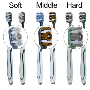 Szczoteczka do zębów ze spiralnym włosiem Miękkie, średnio twarde włosie Ręczna pielęgnacja jamy ustnej zapewnia dokładne czyszczenie, zdrowie dziąseł i świeży oddech