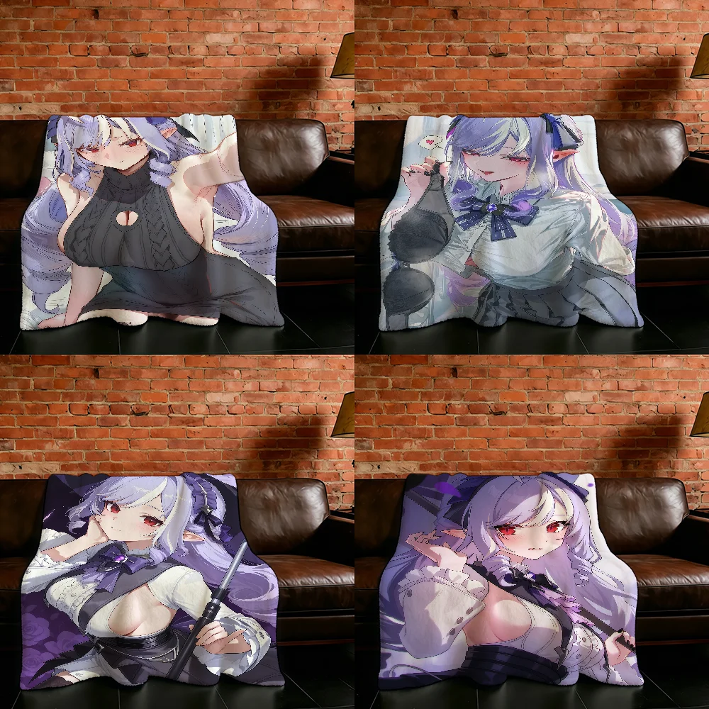 Vivian Banshee Zenless Zone Zero Game Blanket Flannel Warm Soft Throw Blanket For Room Sofa Childish Birthday Gifts