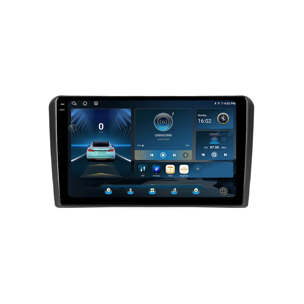 Android 16 Carplay Auto voor Audi A3 8P 2003-2013 autoradio 2din multimediaspeler GPS navigatie audio stereo DSP 360 camera 4G - afbeelding 2