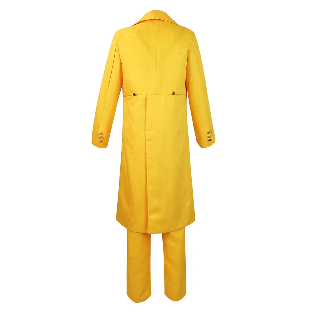 Movie The Mask Cos Jim Carrey Cosplay Costume Outfits Mask Yellow Clothes Outfits For Men Roleplay Halloween Carnival Party Suit