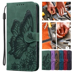 Butterfly Leather Phone Case For OPPO A16 A53 A52 A72 A5 A9 A92 A73 2020 A33 A53 A54 A74 A94 A55 A93 5G Wallet Bags Flip Cover