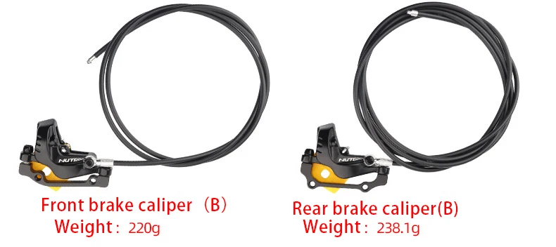 NUTT Electric Scooter 4 Piston Hydraulic Disc Brake Power-off Oil Disk for Zero 10X/11X, Vsett 10+/9+, Kaabo Wolf Warrior 11
