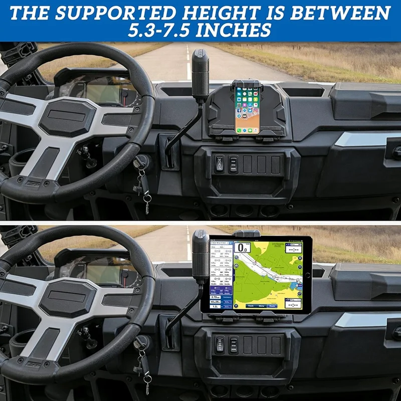 Tablet Holder With Storage Box Organizer For Kawasaki Teryx KRX 1000 2020-2023 Electronic Device Phone GPS Holder Mounts