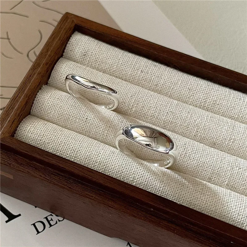 S925 Sterling Silver Niche Design Water Drop Shaped Ring Korean Style Combination Set Blogger  Wholesale