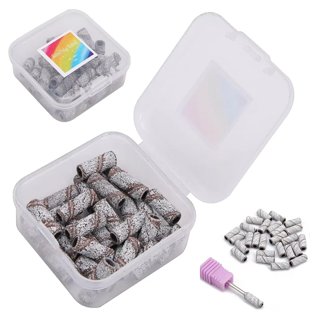 Mini bandes de ponçage, forets à ongles en acier inoxydable, mandrin de 3.1mm, accessoires de manucure électriques